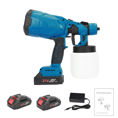 Electric Paint Spray Gun with 2 Rechargable Batteries