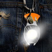 Multifunction Rechargeable COB Flashlight with Lighter Screwdriver LED Keychain Lamp