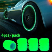 4-Pcs Luminous Valve Caps for Car, Motorcycle & Bicycle Wheel